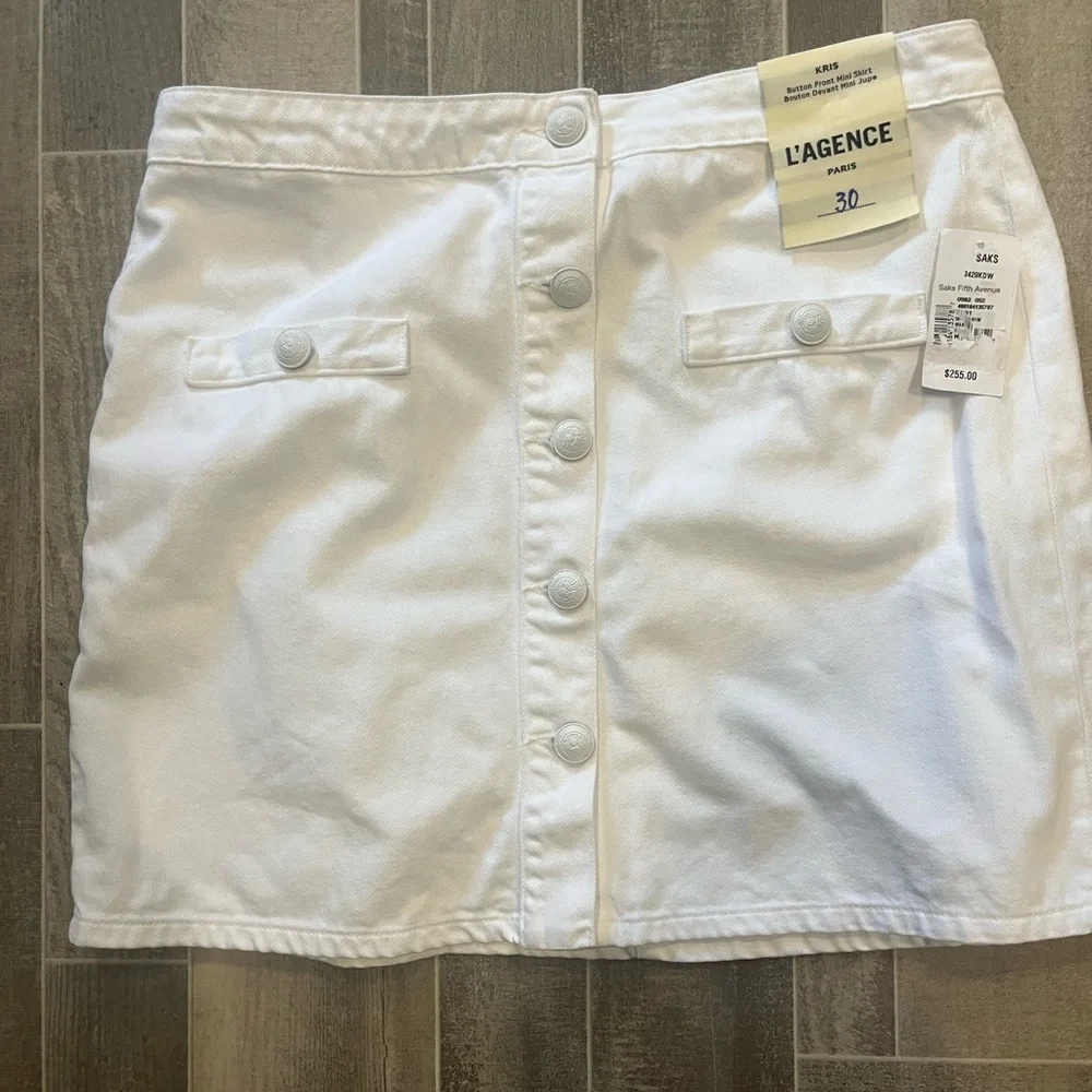 L’agence Kris button front mini skirt - Picture 1 of 6